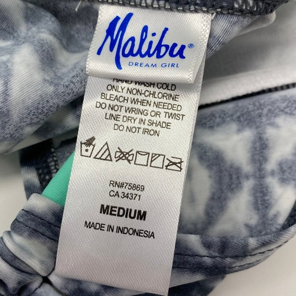 Malibu M Medium Bikini Top Dream Girl Underwire Gray Green Tie String NWT Zumiez - Picture 9 of 10